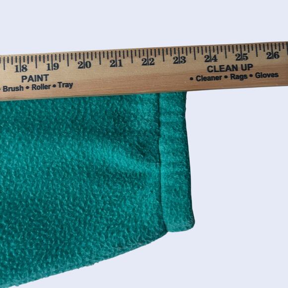 Pro Spirit M 90s Fleece Jacket Teal Full Zip Elastic Waist Y2K Athletic - Picture 5 of 5